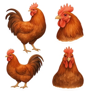Hühnchen Sticker Set, Huhn Aufkleber, Bauernhof Tier, Landleben Deko, Hühnermotiv, Tiersticker, Hühnerfarm Geschenk, Bauernhof Sticker