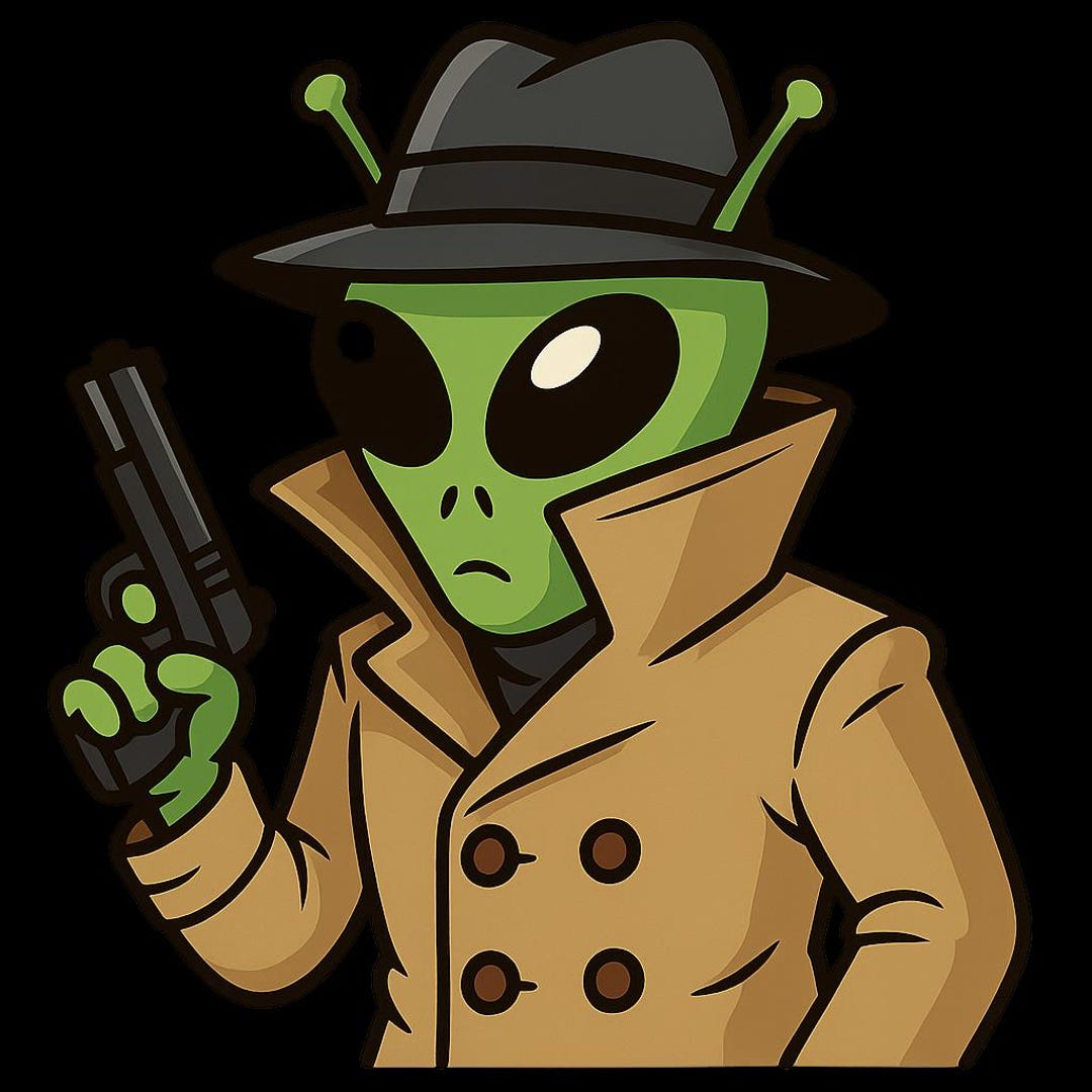 2X Alien Spy Cartoon Parody Sticker Outdoor Uv-resistant Sticker Made ...