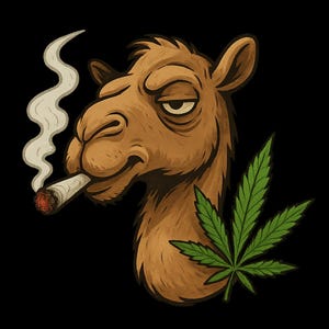 Adesivo per esterni Camel Enjoys Leisure Time, adesivo in vinile resistente ai raggi UV, realizzato con pellicola di alta qualità di Orafol, adesivo per auto, adesivo per laptop