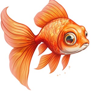 Wandtattoo Aufkleber Cartoon Goldfisch Wandaufkleber Vinyl Sticker aus Hochwertiger Folie auch als Autoaufkleber Laptopaufkleber geeignet!