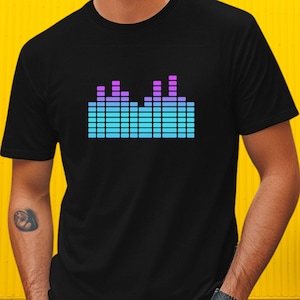 T-shirt Equalizer Premium pour homme en coton. T-shirt de loisirs imprimé de haute qualité avec un motif unique dans de nombreuses tailles S à 5XL.