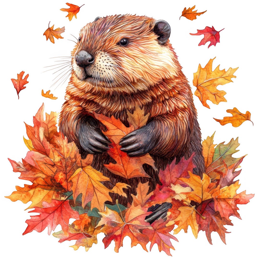 Beaver Sticker Set Watercolor Car Stickers Forest Animal 9 X 9 Cm ...
