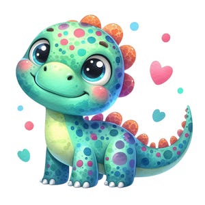 Cute Cartoon Dinosaur Wall Sticker – Sweet Dino Sticker for Children's Room & Baby Room – Friendly Wall Decoration Removable