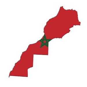 Adesivo bandiera bandiera Marocco Adesivo in vinile per esterni personalizzabile