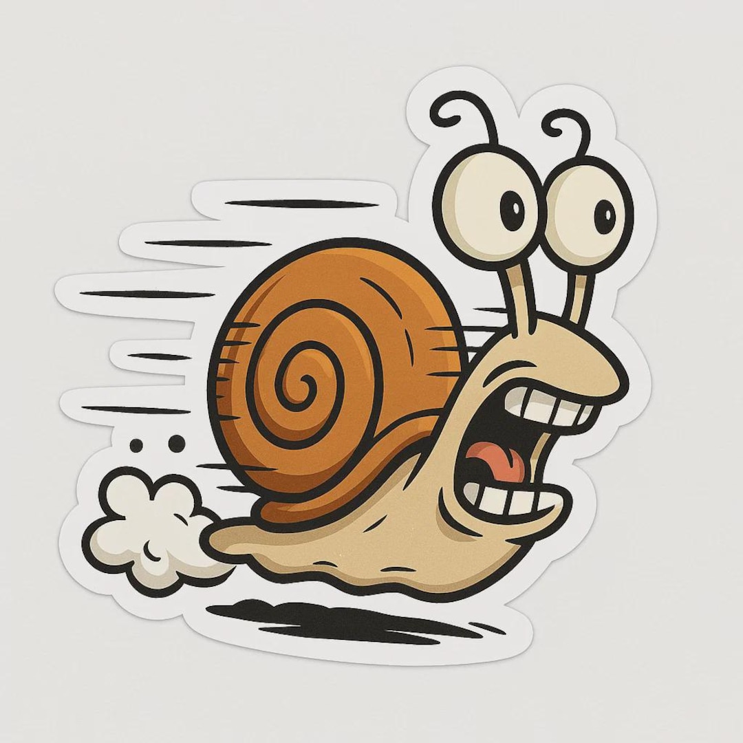 Snail Performance Sticker Snail on Speed Sticker – Funny Car Sticker – Weatherproof, Fast – Gift ...