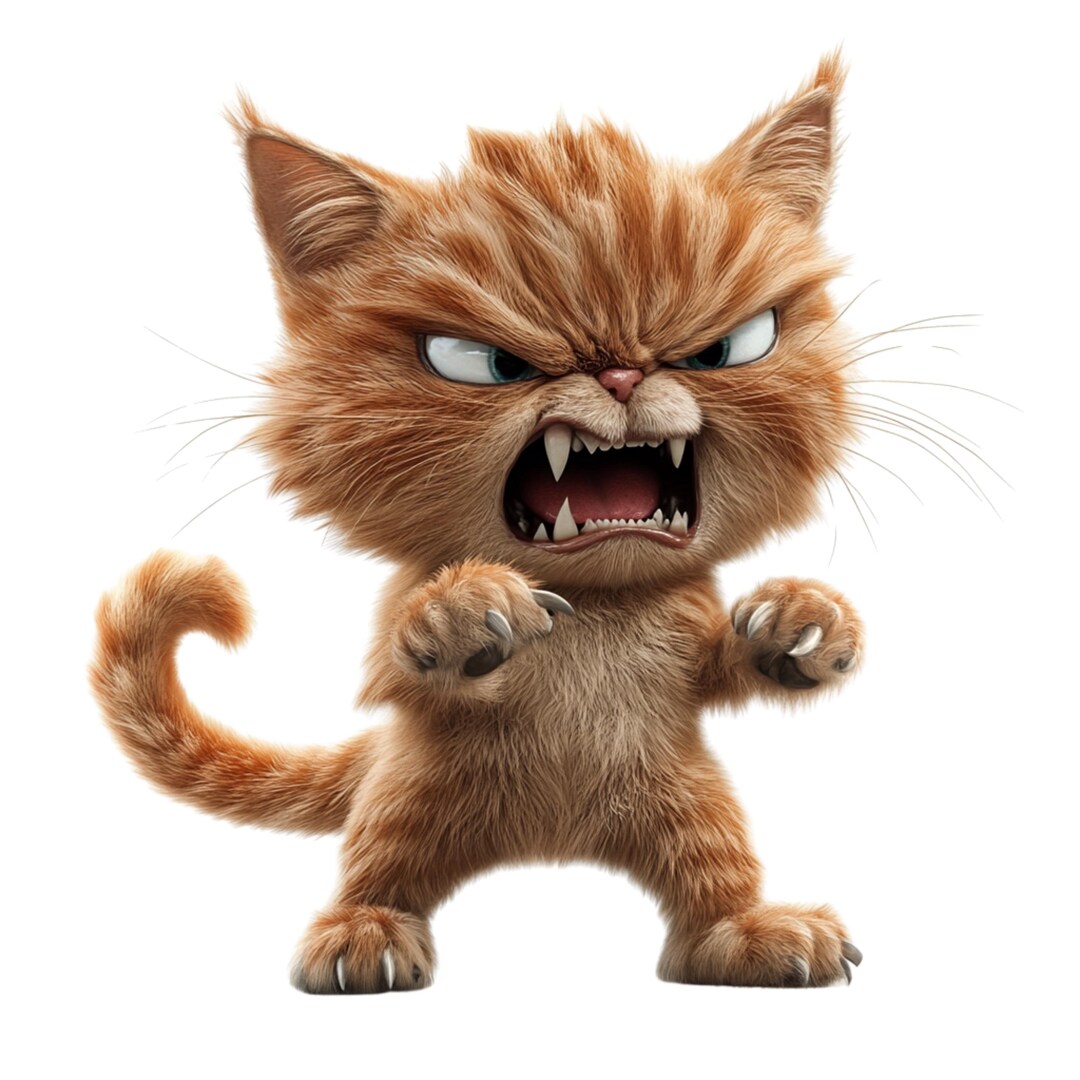 5X Angry Cat Sticker Set Grumpy Car Stickers Funny Bad Mood Vinyl ...