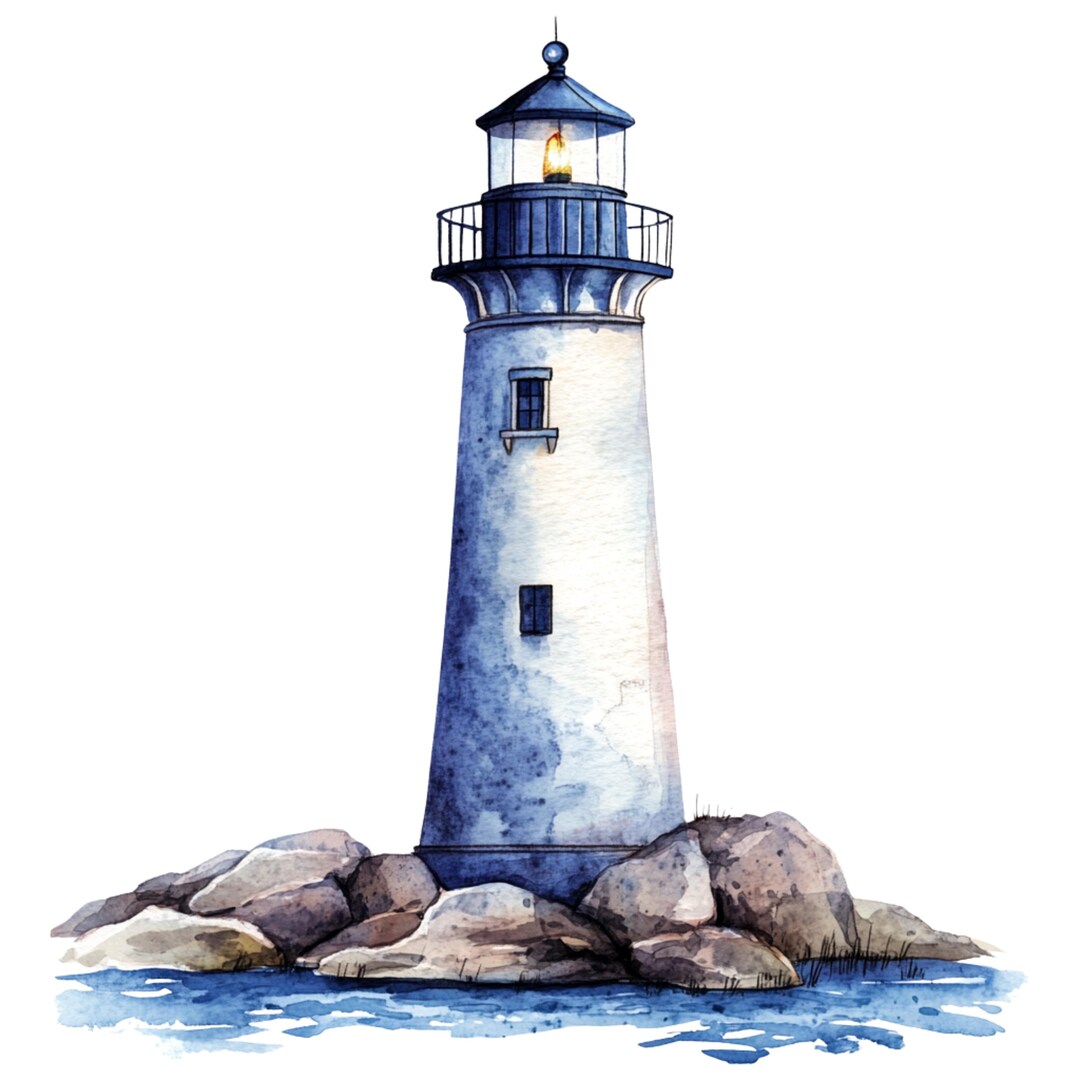 Round Lighthouse Sticker 5x Lighthouse Stickers, Maritime Car Stickers, Sea Decor, Vinyl ...