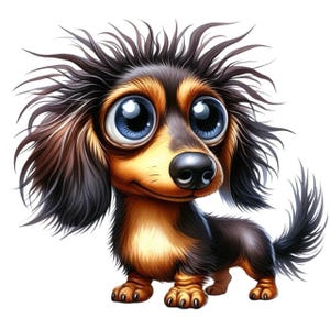 Whimsical Crazy Dog Sticker – Funny four-legged friend motif as wall tattoo & car sticker