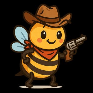 Adesivo Cowboy Bee Adesivo in vinile resistente ai raggi UV per esterni realizzato con pellicola di alta qualità di Orafol Adesivo per auto Adesivo per laptop