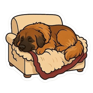 Leonberger Sticker Set Multipack Hund Sofa Decke Autoaufkleber Comic Lustig 9x9cm Geschenk Hundemama Couch Potato