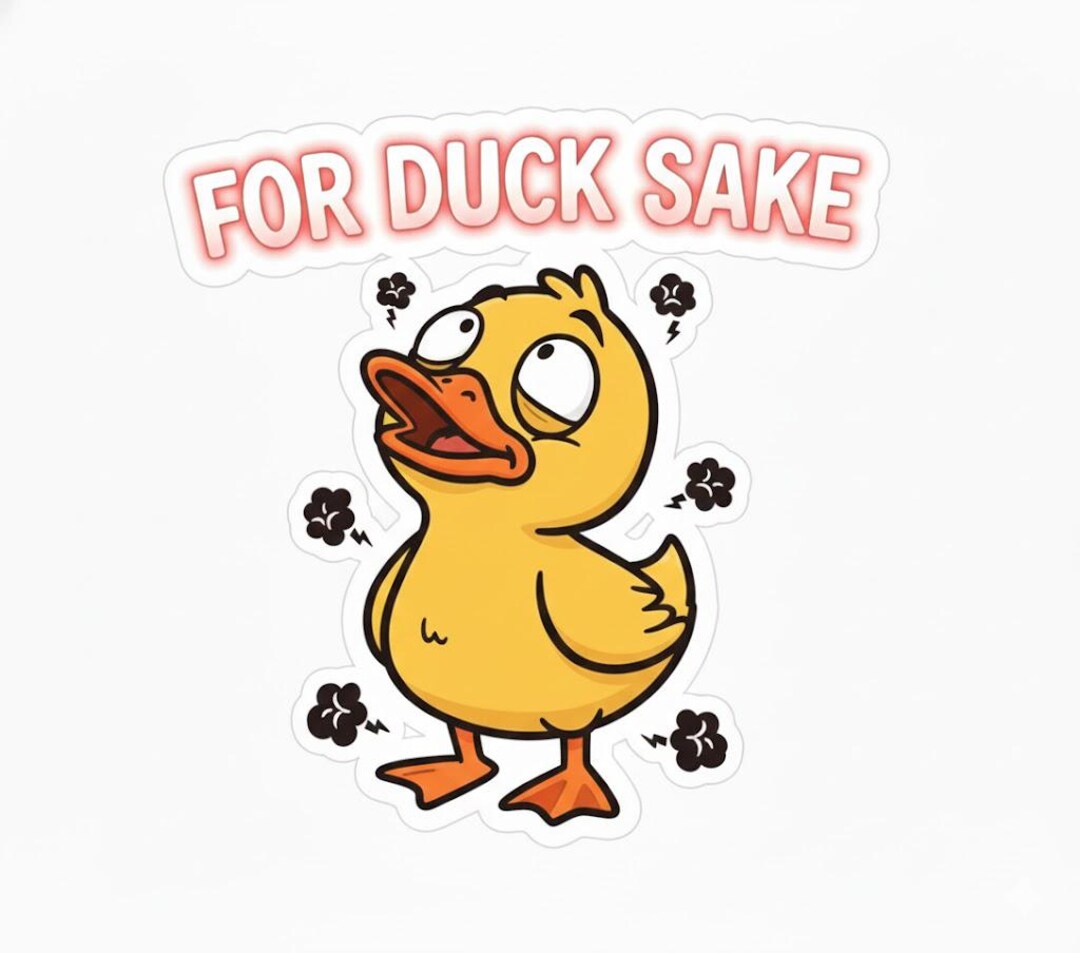 Funny Duck Sticker Multipack Cartoon Animal Stickers Humor Waterproof ...