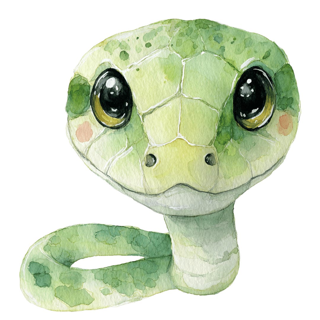 4X Cute Snake Sticker Set, 4 Pieces, Kawaii Car Stickers, Reptile ...