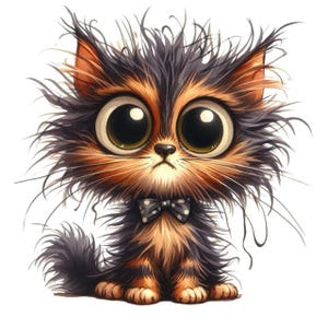Pegatina de gato loco: un caprichoso motivo felino como tatuaje de pared y pegatina para coche.