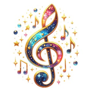 Fantasie Muzieknoten Sticker Gepersonaliseerde Buiten Vinyl Sticker