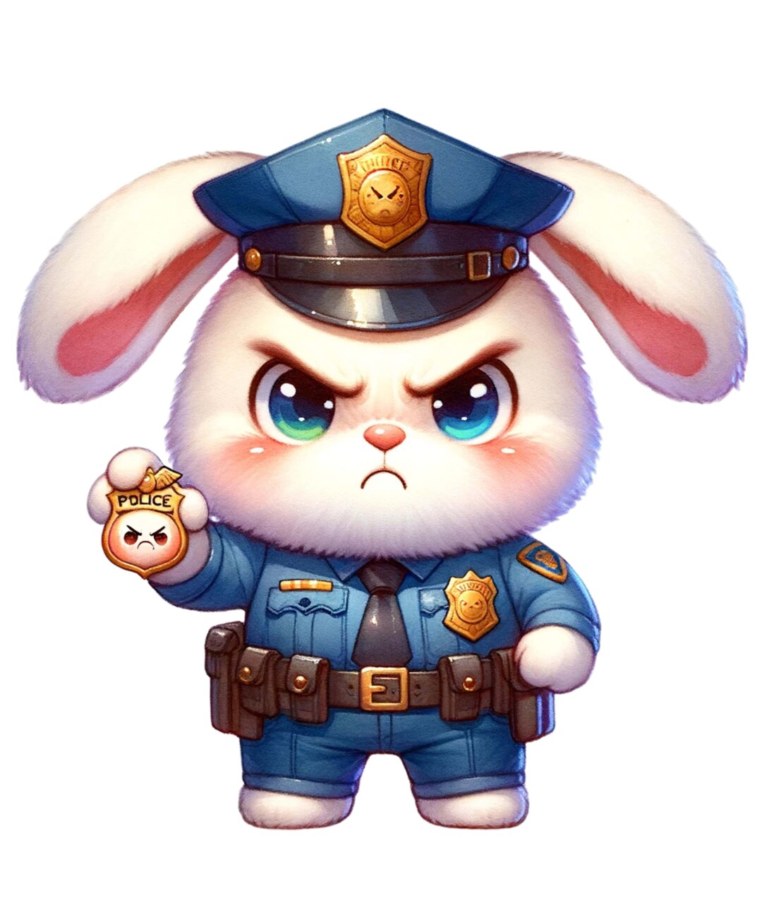 Car Sticker Rabbit Police Sticker Weatherproof Outdoor Vinyl Sticker ...