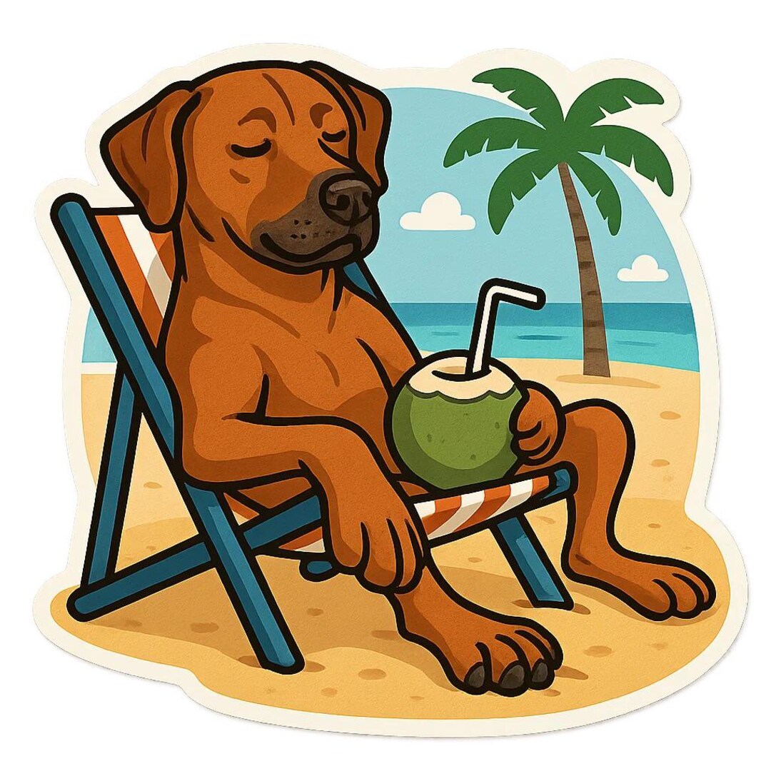 4x Cute Rhodesian Ridgeback Stickers 9 X 9 Cm Dog Stickers Waterproof ...