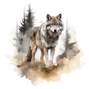 Wolf sticker realistic sticker with wild animal motif wall sticker car sticker decoration gift idea for nature lovers animal lovers outdoor