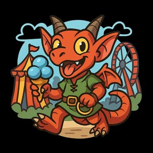 遊園地のゴブリンステッカー - 面白い車のステッカー - 耐候性、遊び心 - ファンタジーファン、オタク、子供へのギフト