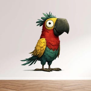 Pegatina de animal divertida y caprichosa: motivo animal original como tatuaje de pared y pegatina para coche