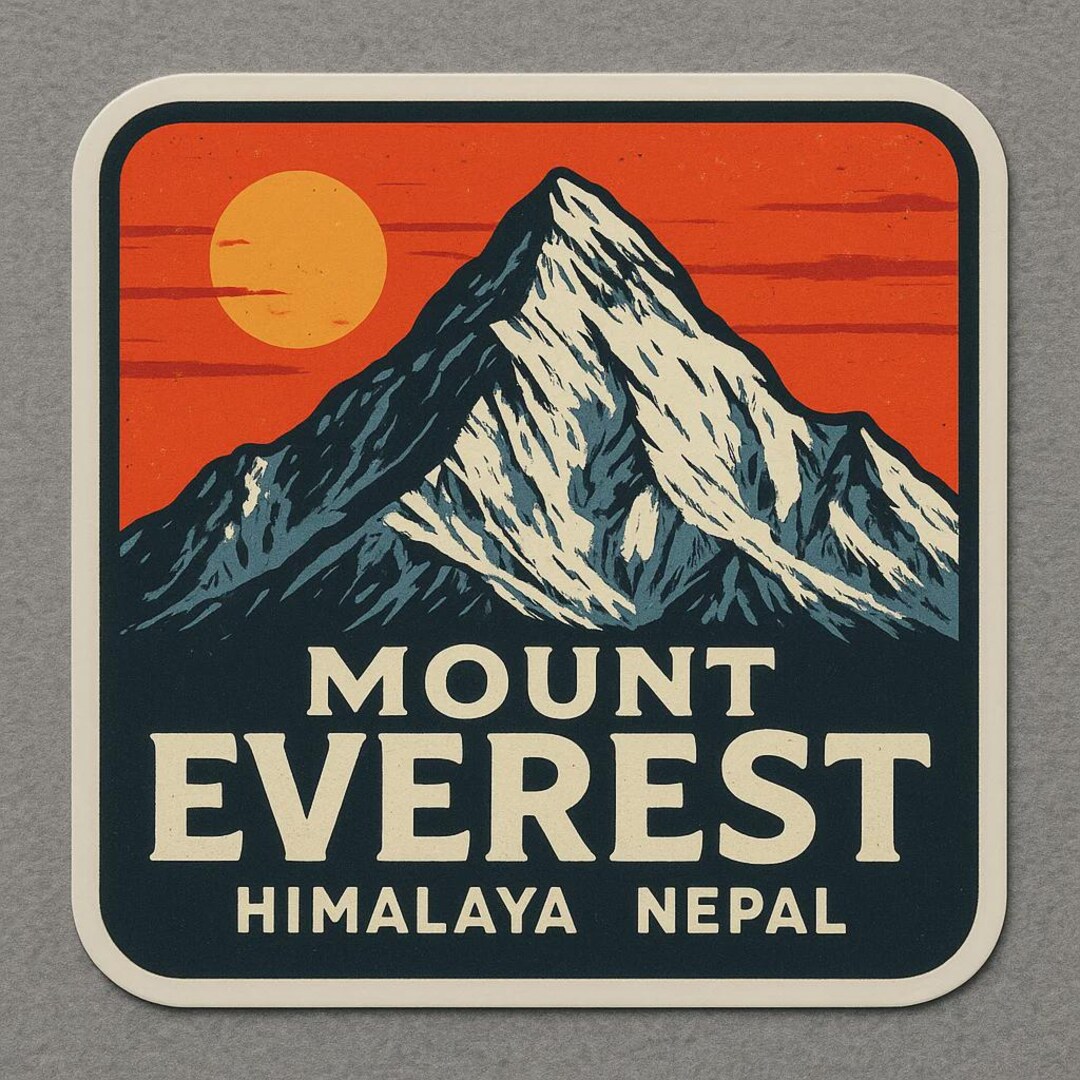Mount Everest Car Sticker Himalaya Nepal Mountaineer Travel Destination ...