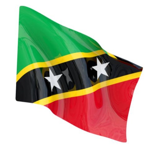 Autoaufkleber Sticker Fahne St. Kitts und Nevis Flagge Aufkleber