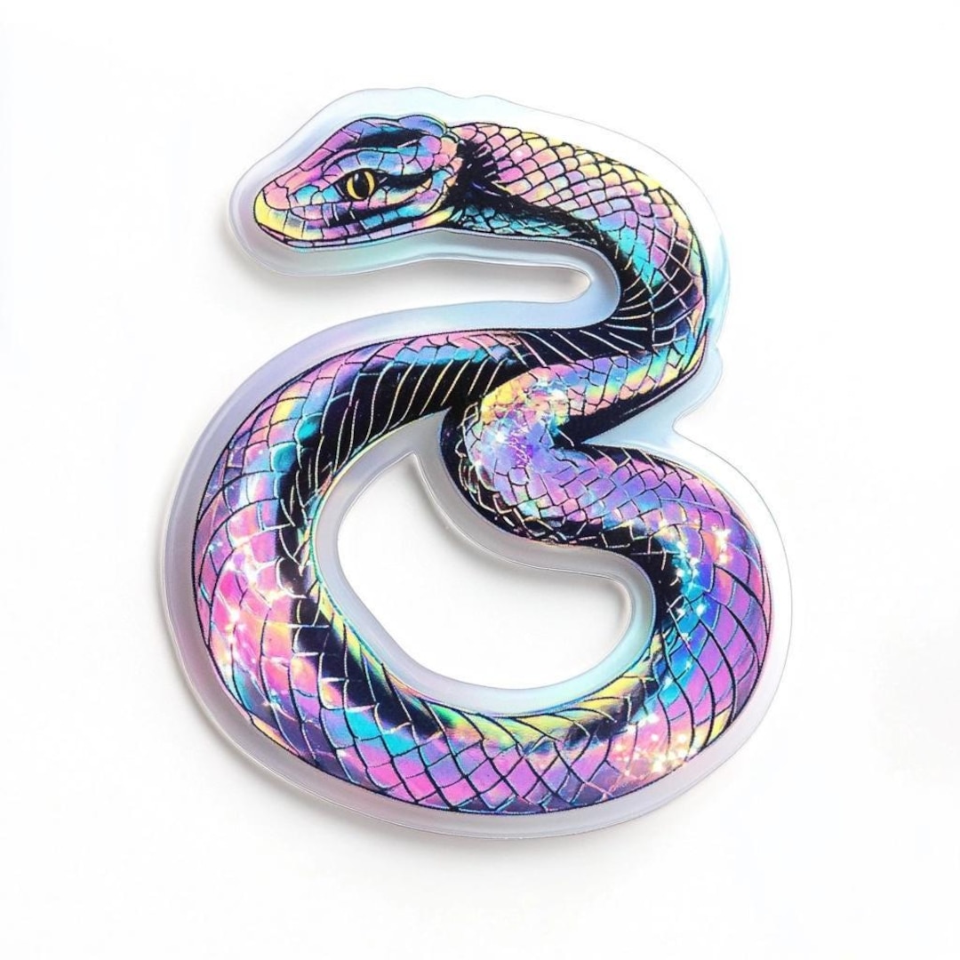 Car Sticker Holographic Snake Sticker Weatherproof Outdoor Vinyl ...