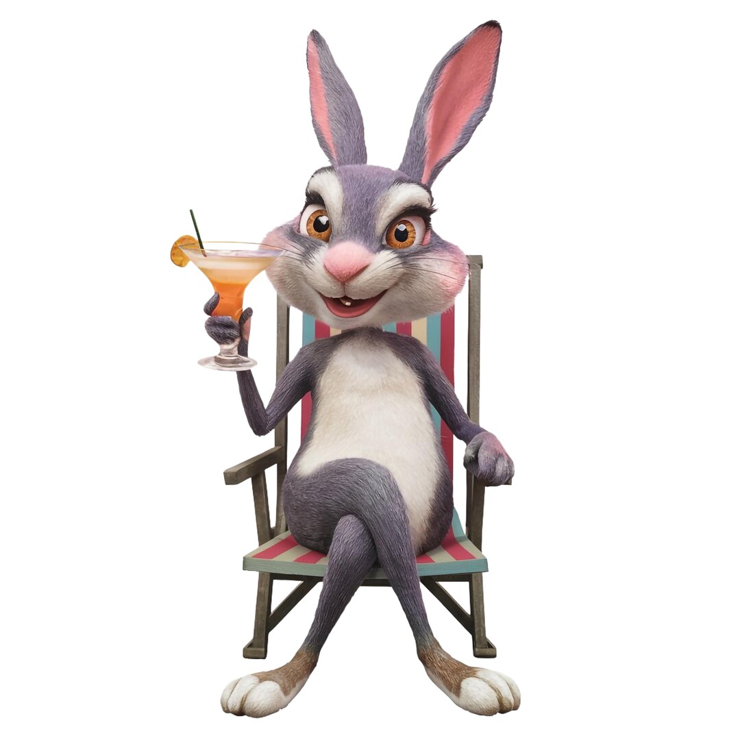 Funny Rabbit Sticker Set 9 X 9 Cm Car Stickers Rabbit Vinyl Waterproof ...