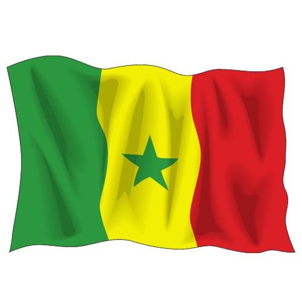 Autoaufkleber Sticker Fahne Senegal Flagge Aufkleber