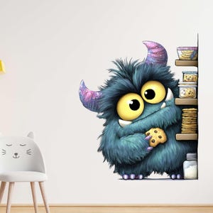 Niedliches Monster Sticker – Süßes Monster als Wandtattoo und Autoaufkleber