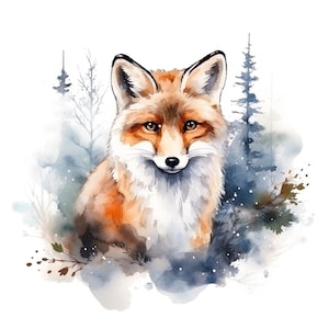 Adesivo Fox in Winter Adesivo in vinile per esterni personalizzabile