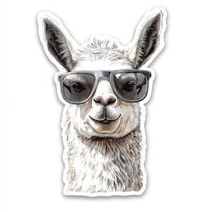 Alpaka Sticker Aquarell Aufkleber süßes Tiermotiv Wandtattoo Autoaufkleber Deko Geschenkidee für Kinder Naturfreunde und Bauernhof Fans