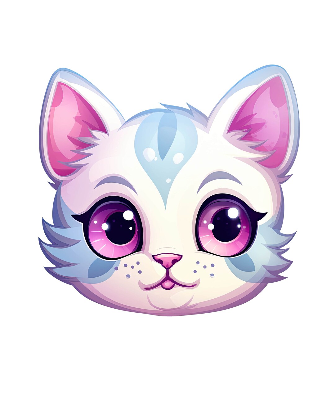 Car Sticker Cute Cat Face Sticker Weatherproof Outdoor Vinyl Sticker ...