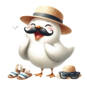 Pegatinas divertidas de gaviotas, pegatinas de pájaros humorísticos, decoración costera, gaviotas de acuarela, pegatinas de pájaros de dibujos animados, regalo de playa, pegatinas de vida marina