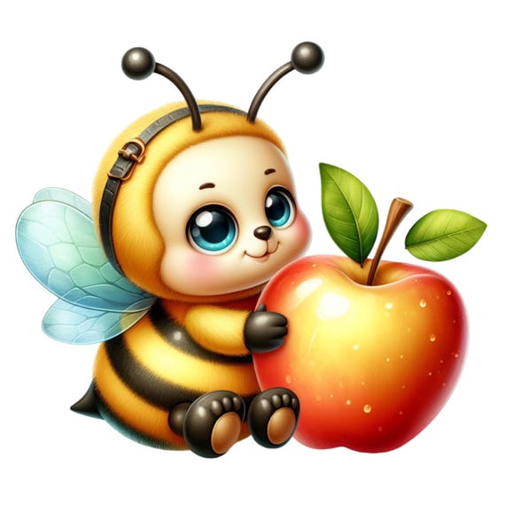 thumbnail interactive-video image 1 of Cartoon Bee Car Decal Sticker – 9x9 Cm – Matte Finish 1 of 5