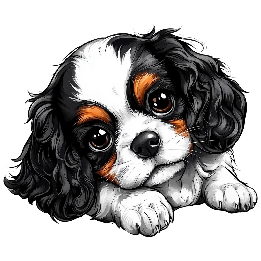 Cavalier King Charles Spaniel Dog Stickers - Cute (multipack 9 X 9 Cm ...
