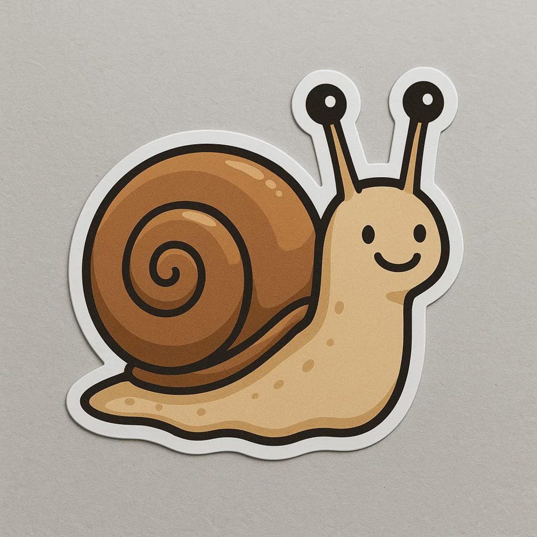 Snail Stickers – Funny Cartoon-style Snail Stickers for Car, Laptop ...