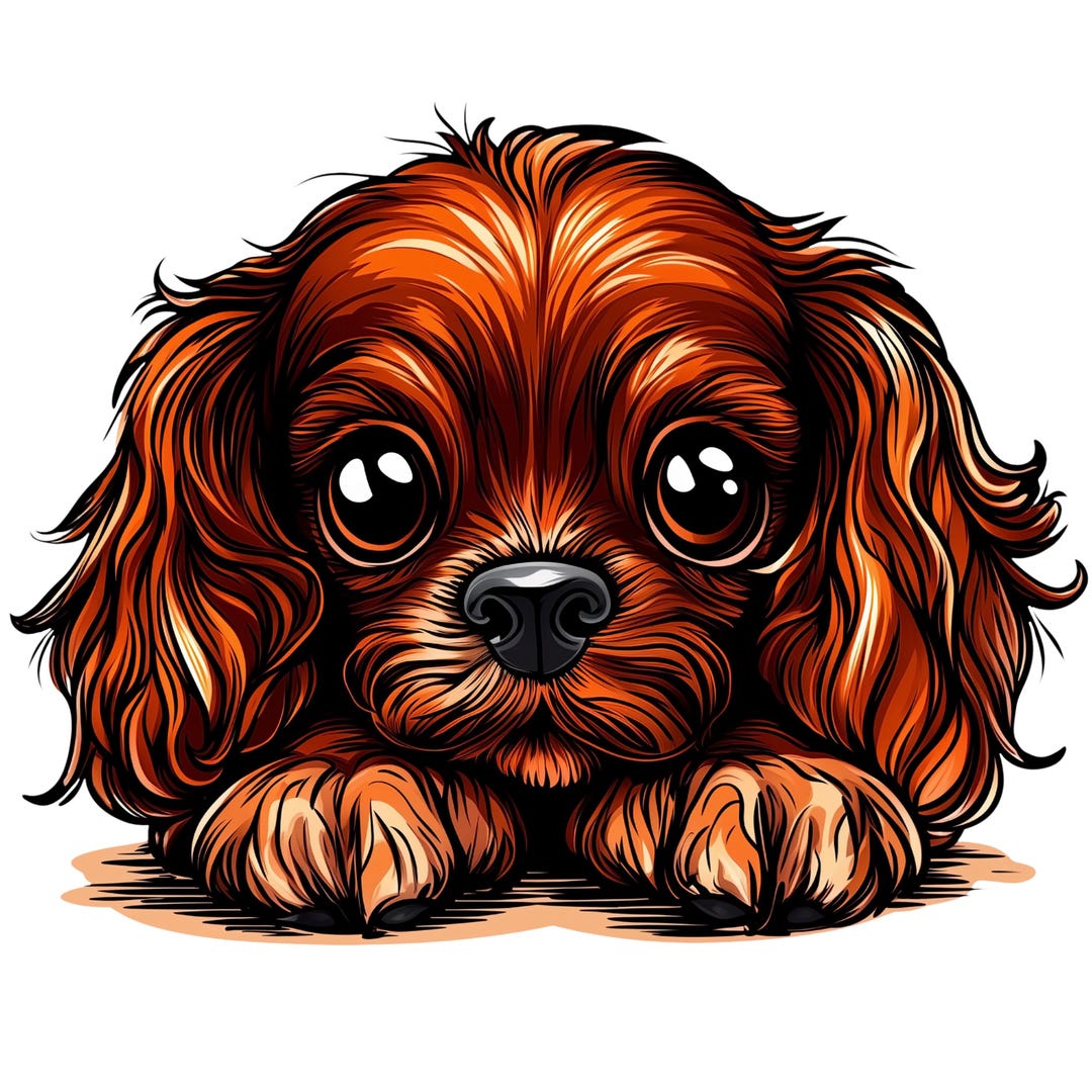 Cavalier King Charles Spaniel Dog Stickers - Cute (multipack 9 X 9 Cm ...