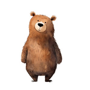 Divertente adesivo per auto raffigurante un orso in piedi, simpatico animaletto da cartone animato, regalo e decorazione.