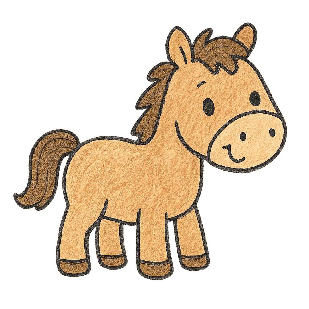 5X Lustiges Cartoon Pferd Sticker Aquarell Funny Horse Aufkleber süßes ...