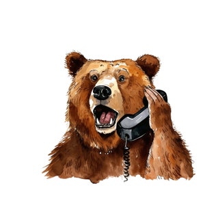 Adesivo per auto con orso divertente e adesivo per telefono, simpatico cartone animato, regalo decorativo per animali