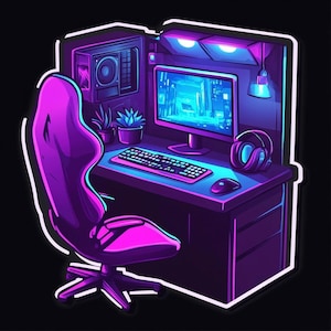 Car Sticker Gaming PC Sticker Weatherproof Outdoor Vinyl Sticker Personalizable