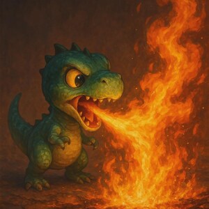 Bonita pegatina de bebé dragón con aliento de fuego, fantasía, dibujos animados, bonita pegatina de pared para coche, regalo para niños fanáticos de los dragones