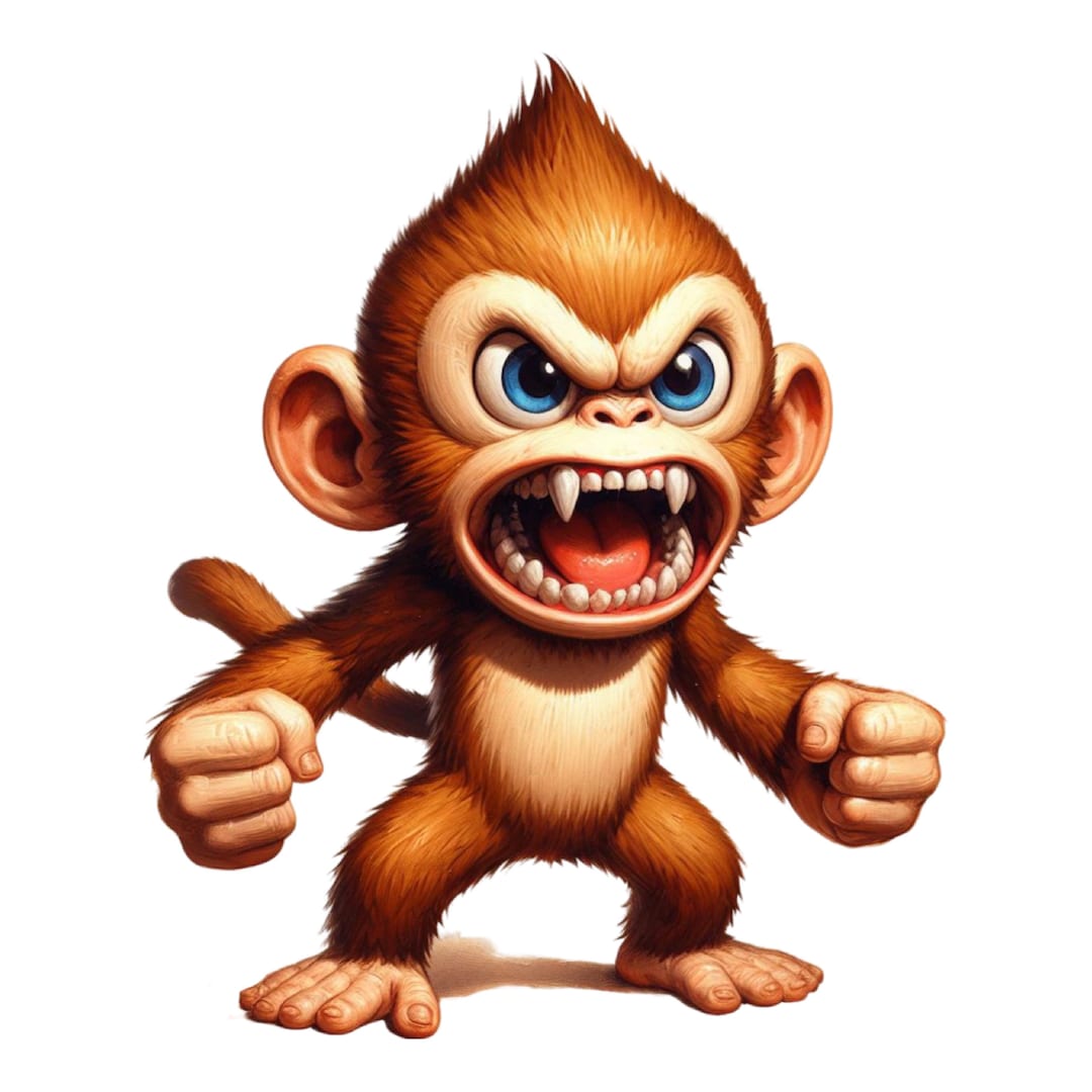 5X Angry Monkey Sticker Set, 5 Pieces, Car Stickers, Funny, Hotheaded ...