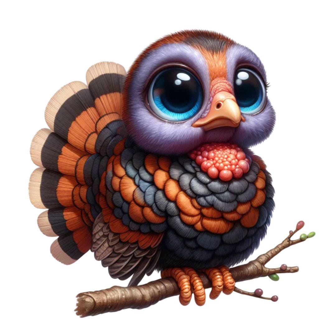 Turkey Exopy Sticker Baby Turkey Sticker Set 9 X 9 Cm Car Stickers Cute Autumn Decoration ...