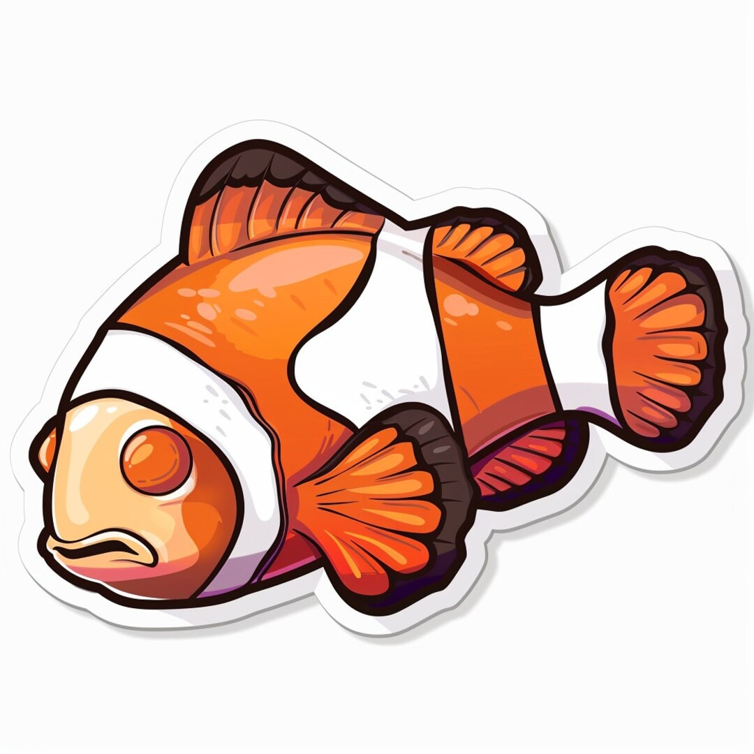 Car Sticker Sleeping Clownfish Sticker Weatherproof Outdoor Vinyl - Etsy