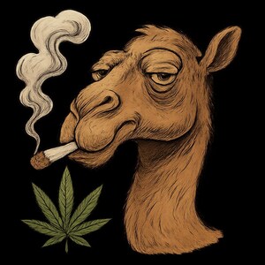 Adesivo per esterni Camel Enjoys Leisure Time, adesivo in vinile resistente ai raggi UV, realizzato con pellicola di alta qualità di Orafol, adesivo per auto, adesivo per laptop