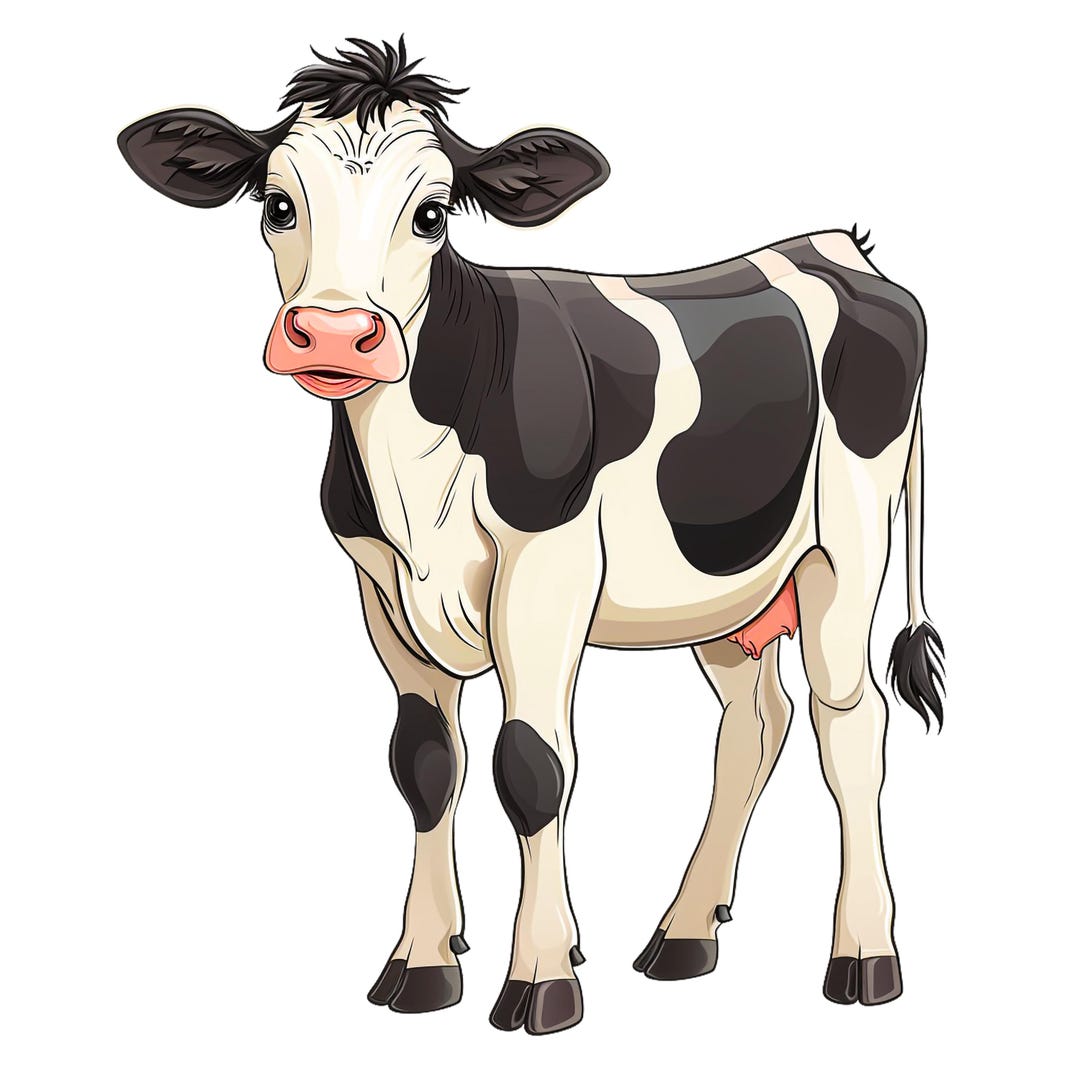 5X Cow Sticker Set, 5 Pieces, Funny Cow Car Stickers, Farm Animal Vinyl ...