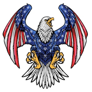 2X Car Sticker Eagle Sticker Set for Cars Motorcycles Laptops, Strong Design, Weatherproof Eagle Motif