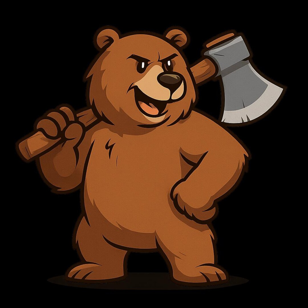 Axt Sticker Grizzly Bear With Axe Sticker Outdoor Uv-resistant Vinyl Sticker Made ...