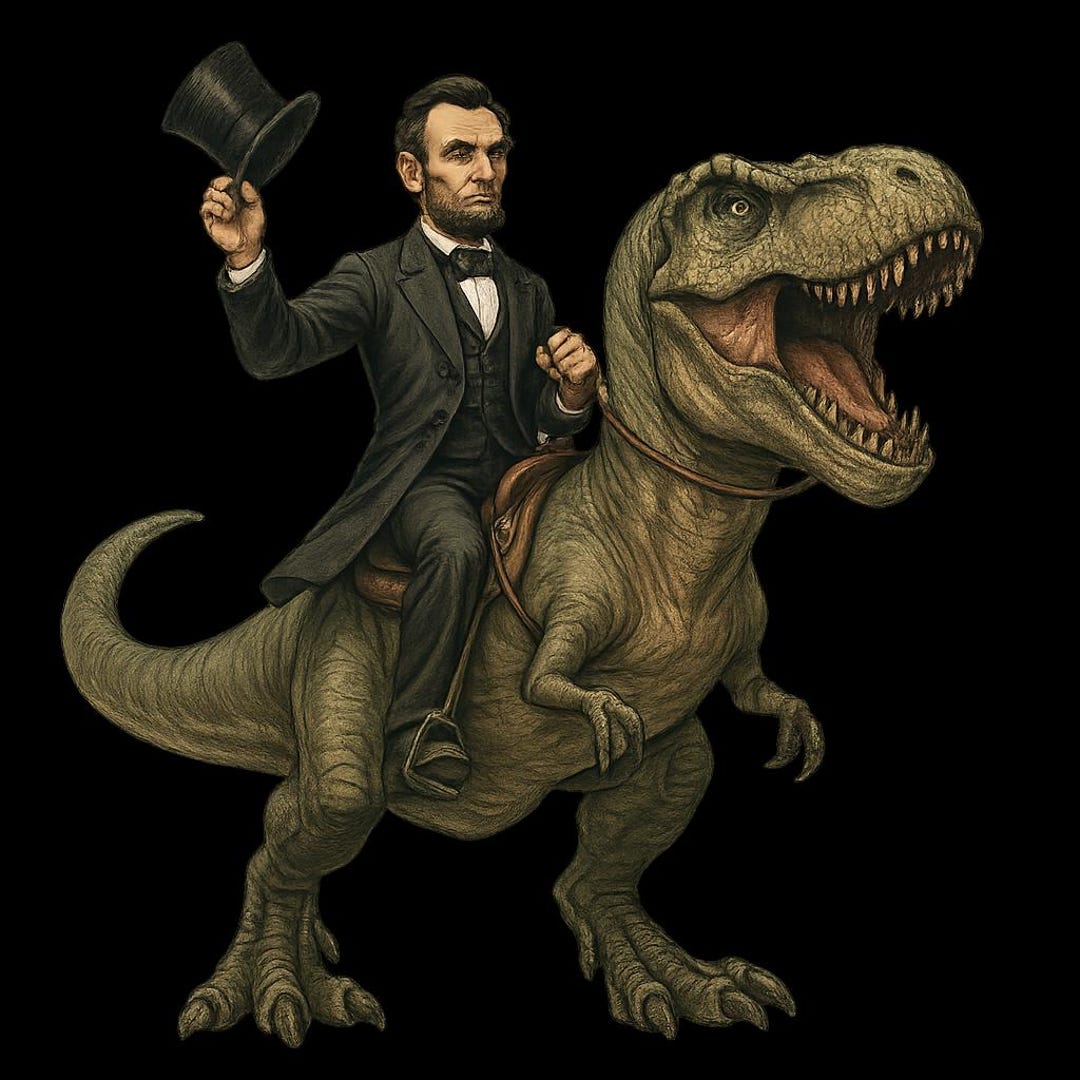 Lincoln Rides T-rex Sticker Outdoor Uv-resistant Vinyl Sticker Made of ...